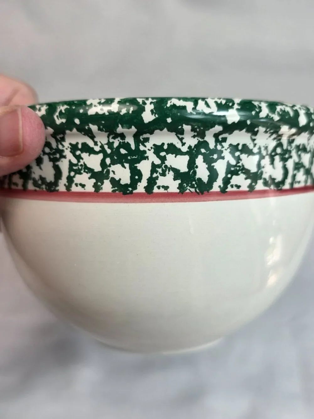 Furio Christmas Tree Mixing Bowl 7-inch Green Christmas Tree & Sponge Rim